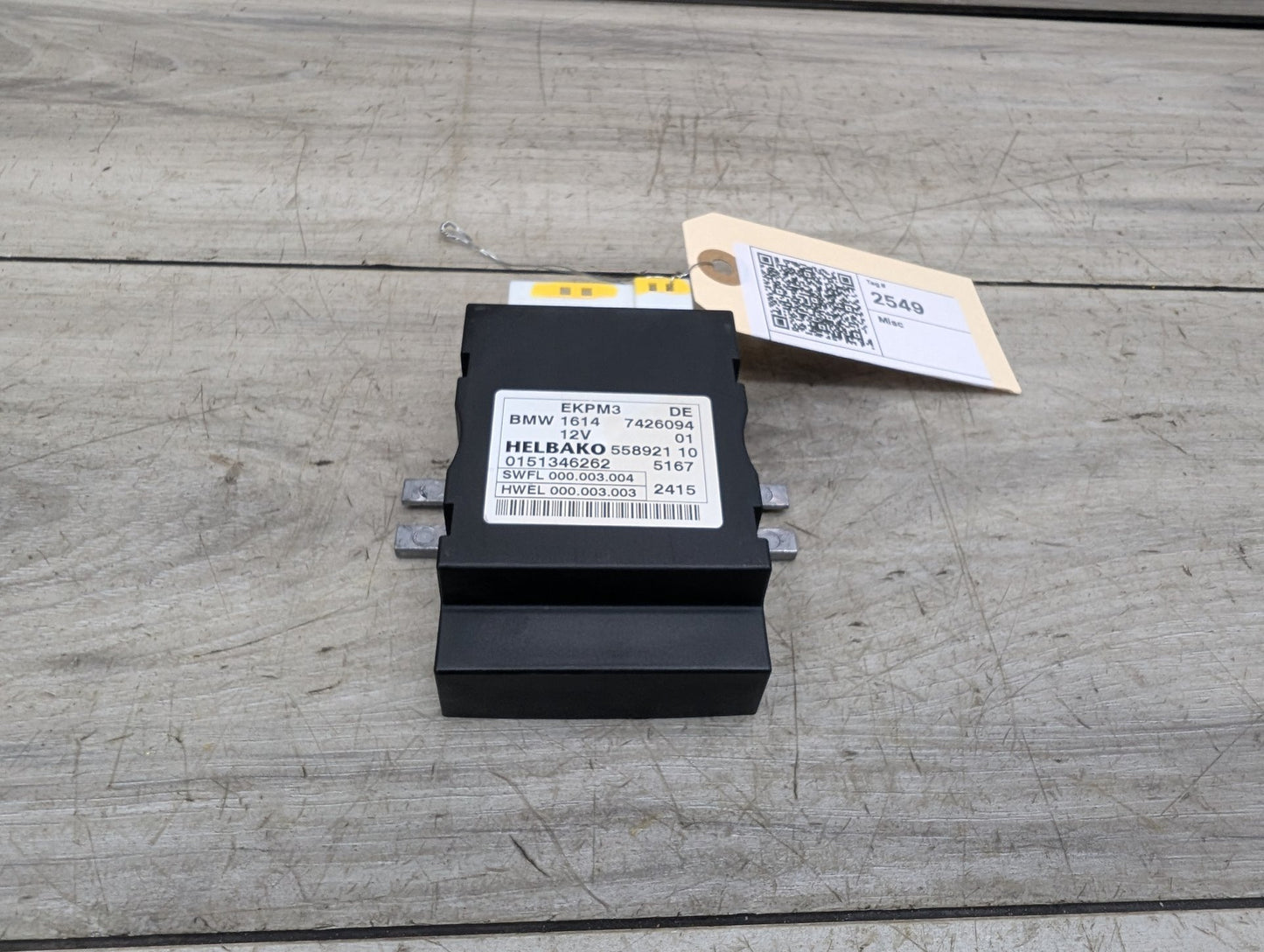 OEM BMW F80 F82 F83 F85 M3 M4 M5 M6 Helbako Fuel Pump Relay Control Module EKPM3