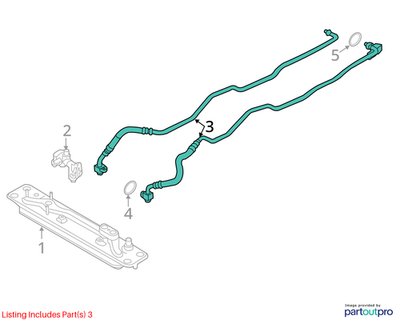 14-19 OEM BMW F15 F16 X5 X6 Transmission Oil Cooler Inlet Outlet Hose Line N55