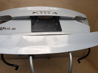 2013-2015 Audi RS5 8T Trunk Lid Shell Panel w/ Bracket & Spoiler Grey M1/Y7F