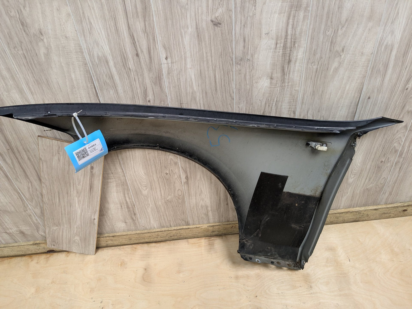 08-13 BMW E82 E88 128i 135i Right Passenger Fender Panel Black SCHWARZ II 668