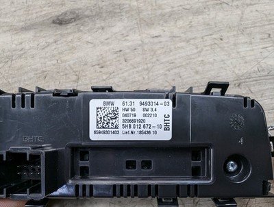 OEM BMW G01 G02 F97 F98 X3 X4 AC Rear Heater Climate Control Switch Panel