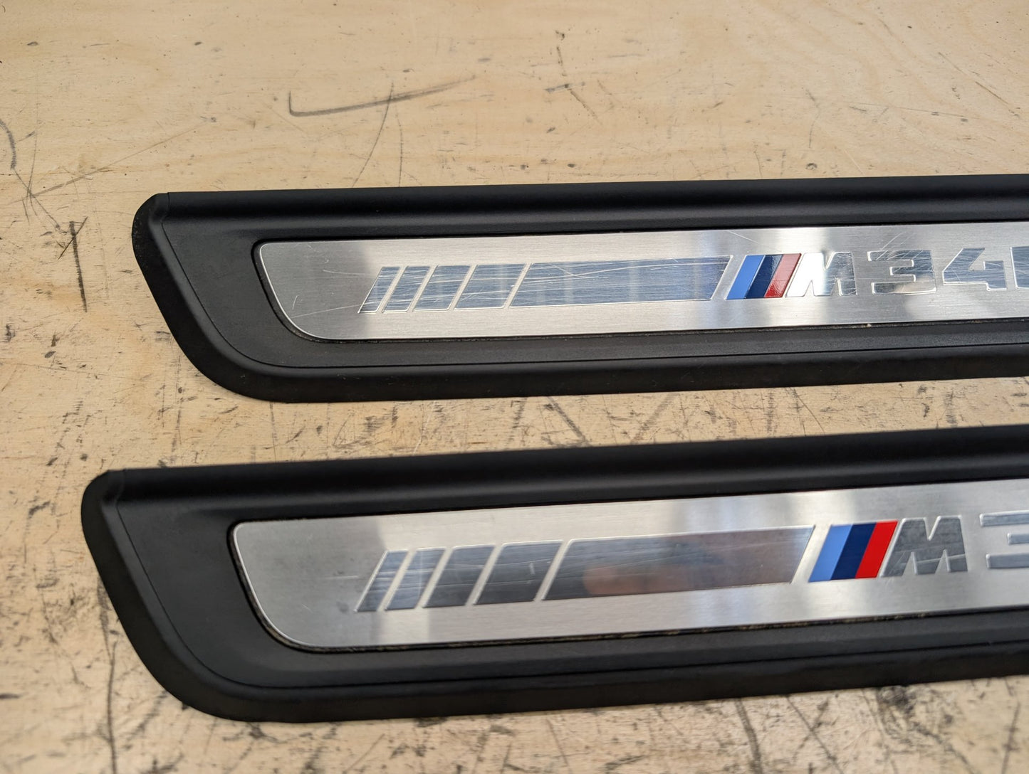 19-21 OEM BMW G20 G21 M340i Front Left Right Door Sill Plate Molding Trim PAIR
