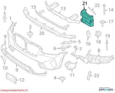 OEM BMW G01 G02 F97 F98 X3 X4 Front Left Driver Radiator Reinforcement Bracket