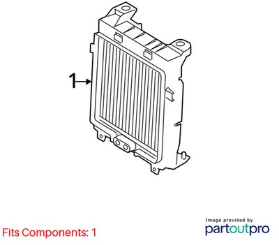 2015-2018 BMW X5 F85 Right Passenger Secondary Auxiliary Radiator 7645693 OEM