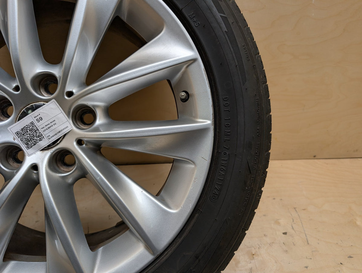 11-18 OEM BMW F25 F26 X3 X4 Alloy Rim Wheel 18x8" ET43 V Spoke Style 307