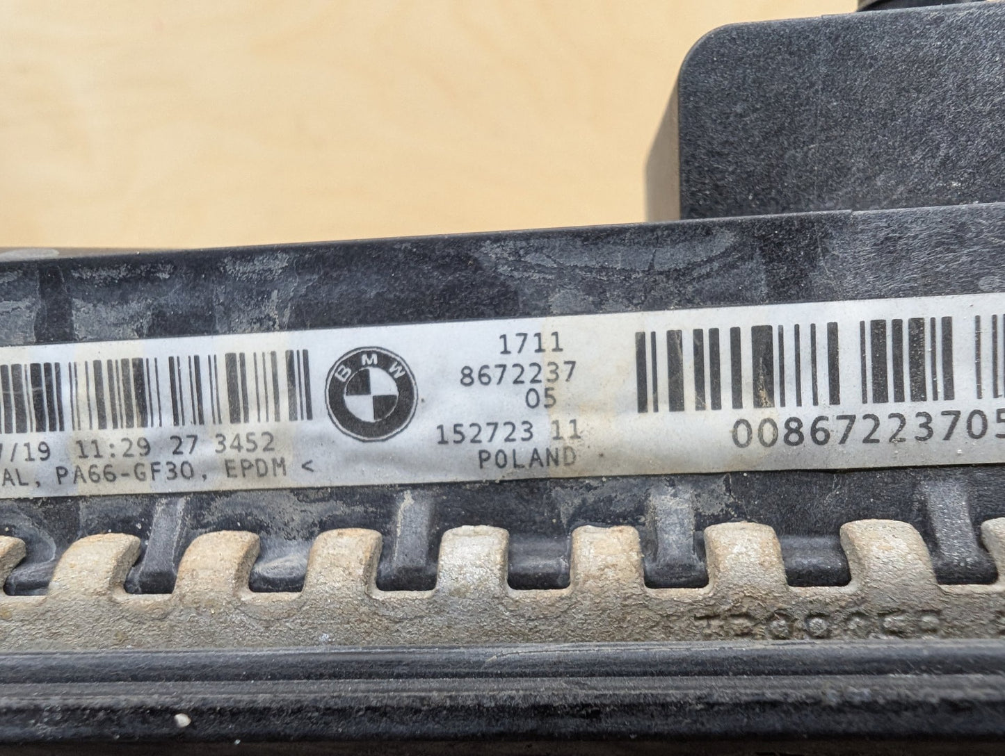 OEM BMW G20 G22 G23 G26 M340 M440 Secondary Auxiliary Coolant Remote Radiator