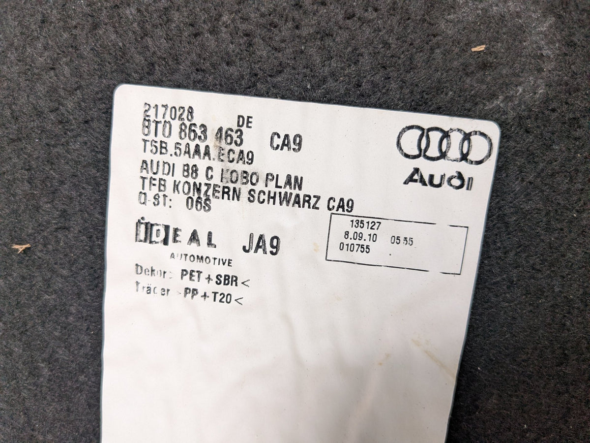 2010-2016 Audi S4 B8 Rear Trunk Cargo Floor Carpet Spare Tire Cover 8T0863463