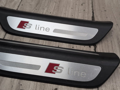 2015-2018 Audi Q3 8U S Line Front Rear Left Right Scuff Plate Door Sill SET 8U0853375A