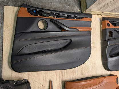 15-19 OEM BMW F16 F86 X6M BROWN Interior Seats Front Rear Door Panels COMPLETE