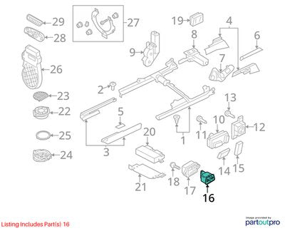 10-17 OEM AUDI A5 S5 Convertible Front Left Vented Seat Fan Switch