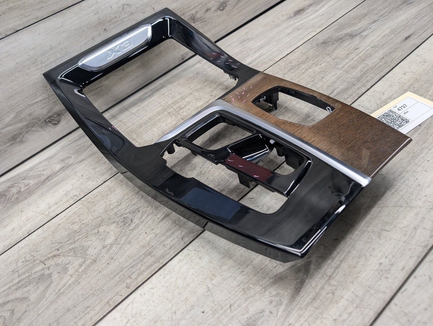 18-21 OEM BMW G01 G02 X3 X4 Center Console Interior Trim Oak Dark High Gloss