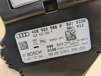2012-2018 Audi A6 C7 Instrument Speedometer Guage Cluster 4G8920986P OEM