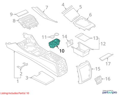 OEM BMW G20 G22 G26 G42 G80 G82 M3 Center Console Cup Holder Storage Compartment