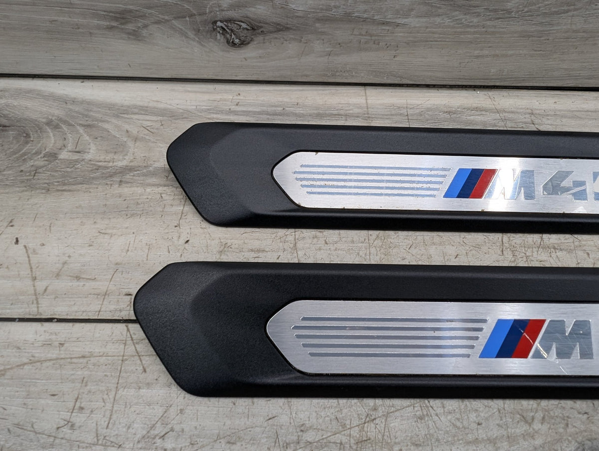 18-21 OEM BMW G01 G02 M40i X3 X4 Front Right Left Door Sills Cover Trim Pair