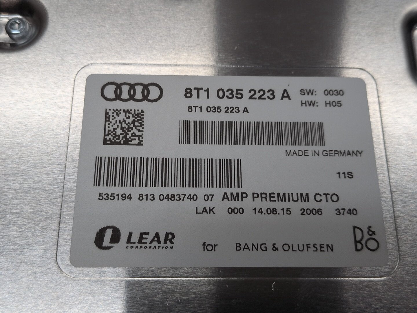 2013 - 2017 Audi S5 8T Stereo Audio Amp Amplifier 8T1035223A CTUB