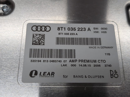 2013 - 2017 Audi S5 8T Stereo Audio Amp Amplifier 8T1035223A CTUB