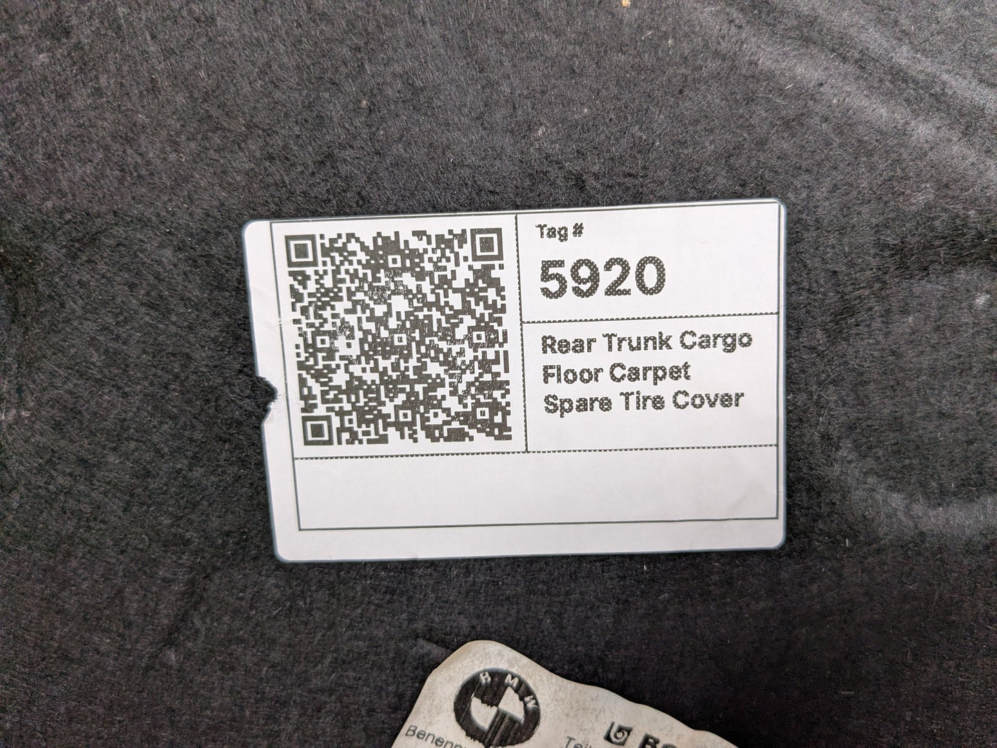 OEM BMW F90 G30 530 540 M550 M5 Trunk Floor Mat Carpet Cargo Storage Cover