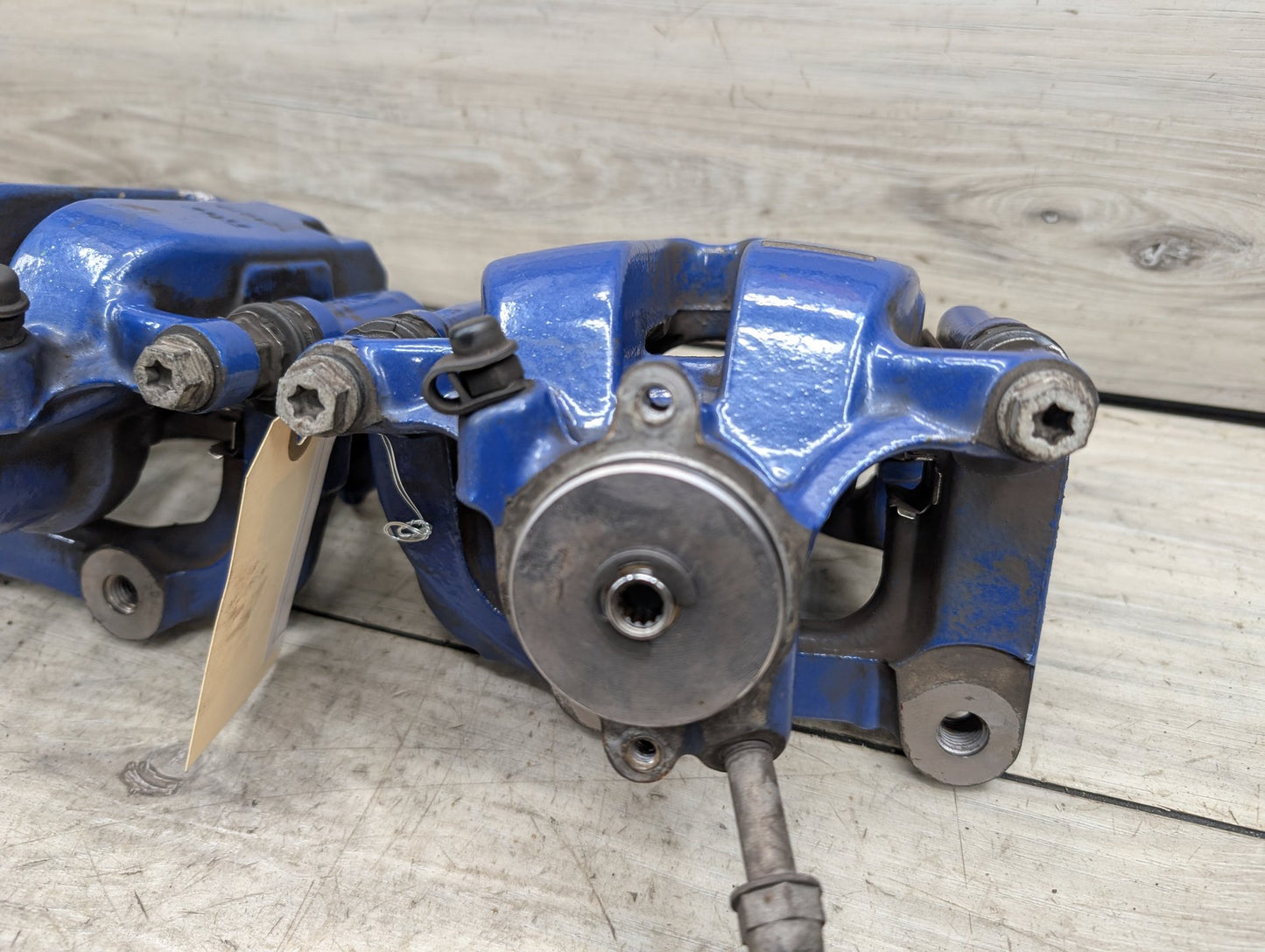 2018-2024 BMW X3 G01 Rear Left Right Brake Caliper SET 34216887409 18-24 OEM BMW G01 G02 X3 X4 30 M40 REAR Left Right Brake Calipers BREMBO Blue