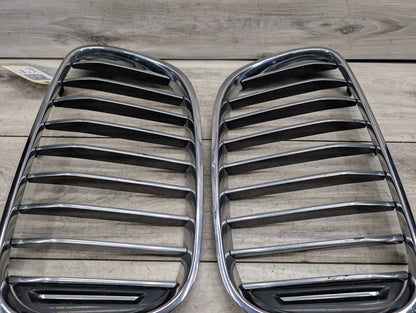 2016-2022 BMW 750Li G12 Front Left Right Upper Bumper Cover Kidney Grilles SET 7357012