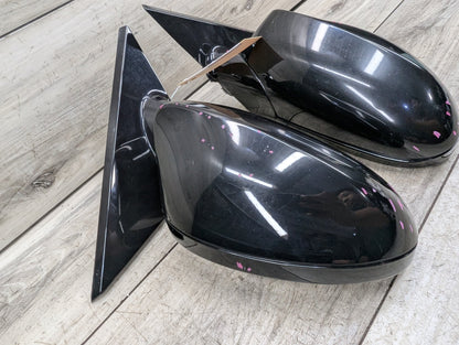 2008-2013 BMW 128i E82 Front Left Right Side Mirror Assembly BlackSET 7268305