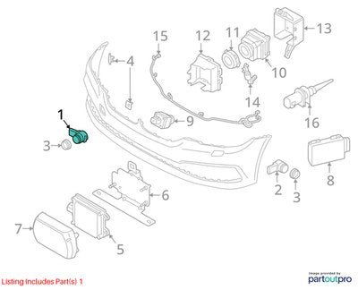 OEM BMW F15 F16 F48 F90 F97 G01 G12 G30 Bumper Parking Distance Sensor PDC White