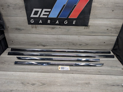2016-2022 BMW 750Li G12 Front Rear Left Right Exterior Door Trim Molding SET 7397869