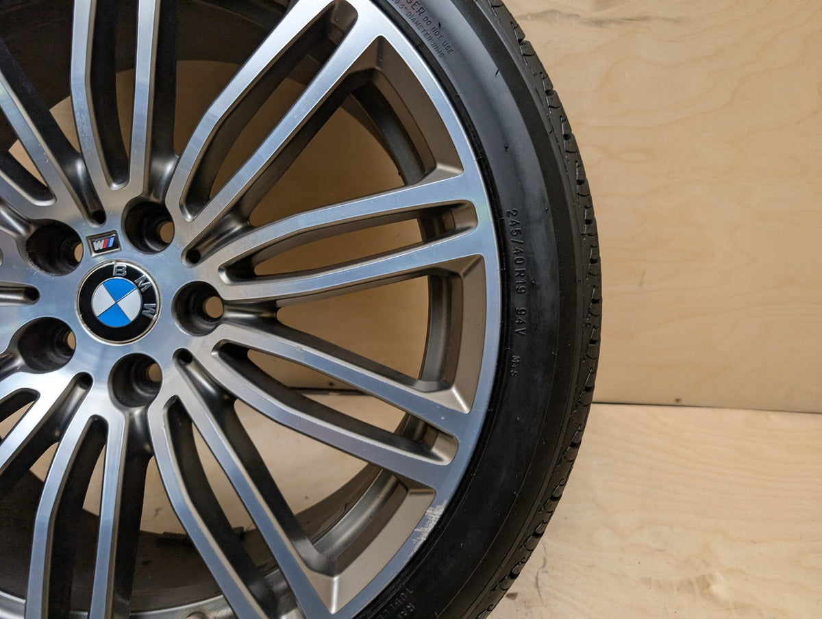 OEM BMW BMW G30 530 540 M550 Rear Wheel Rim Style 664M Silver R19x8" ET30
