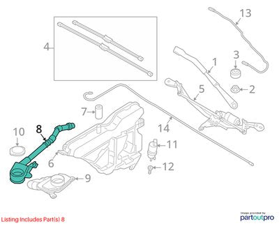 OEM BMW G20 G22 330 M340 430 M440 Windshield Wipe Washer Bottle Tank Reservoir