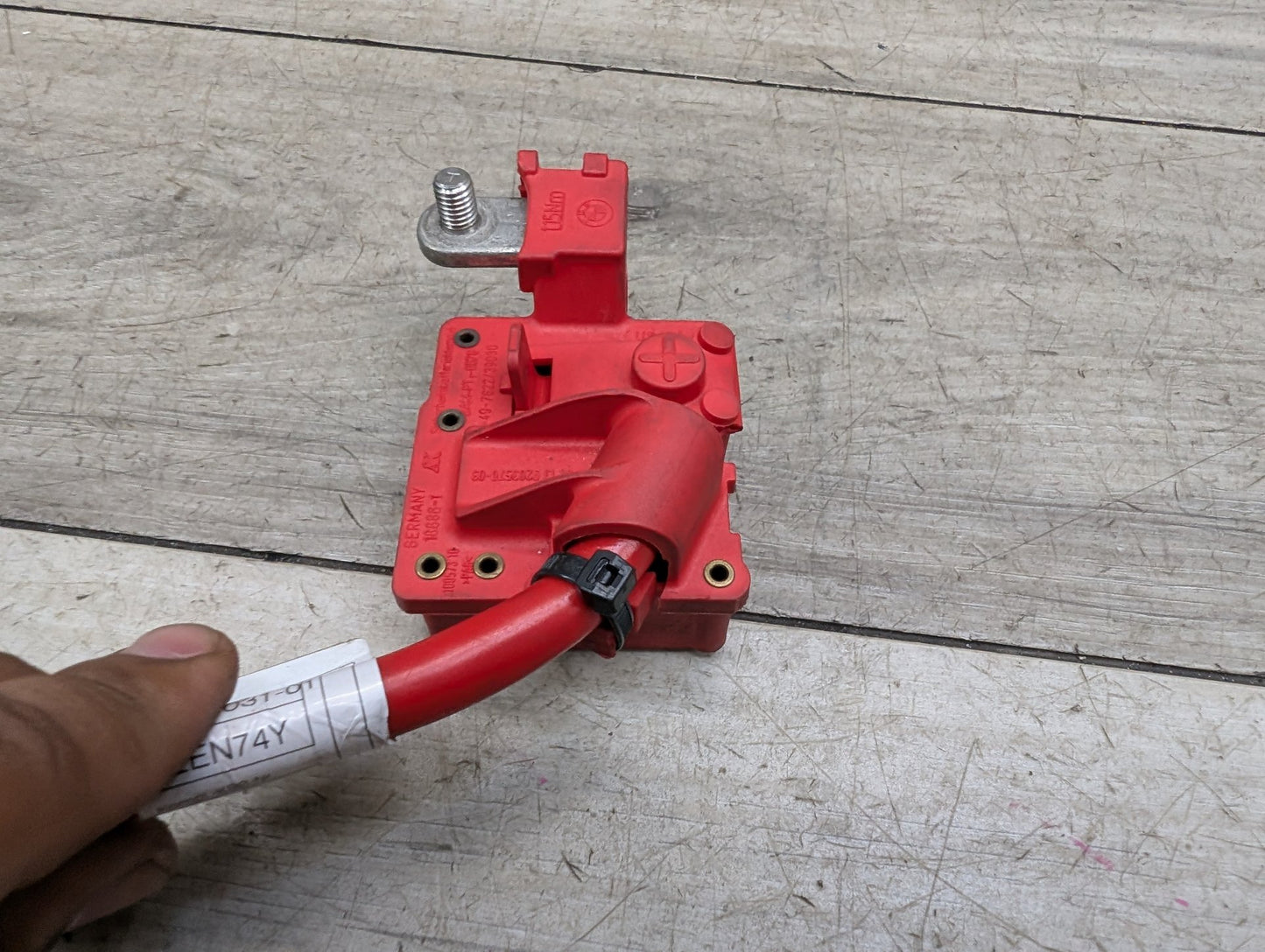 OEM BMW E84 E82 E88 E90 E92 335 M3 Battery Plus Pole Terminal Positive Red Cable
