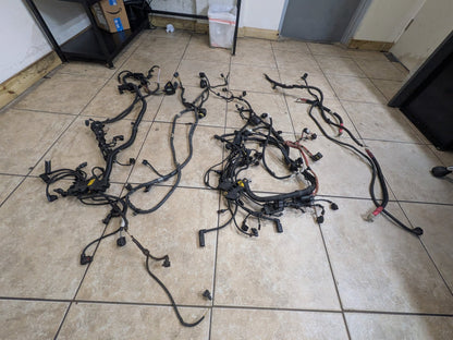 2015-2018 BMW F85 X5 S63B44T2 Engine Motor Transmission Wiring Wire Harness SET 7646837