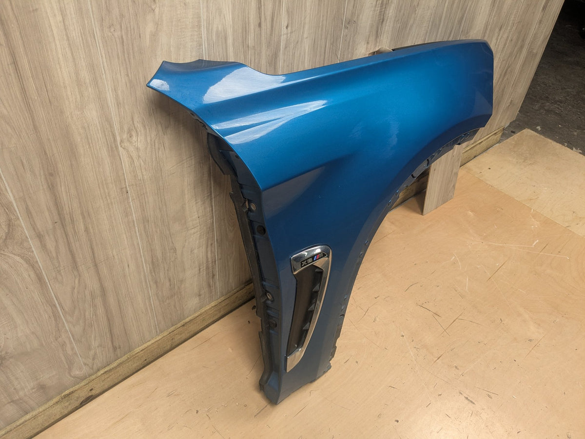 2015-2019 BMW X6 F86 Front Right Fender Panel Long Beach Blue Metallic C16