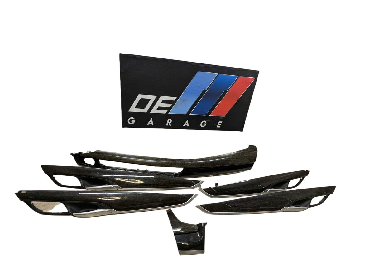 15-19 OEM BMW F16 F86 X6 X6M Dash Door Panel Wood Interior Trim Cover SET