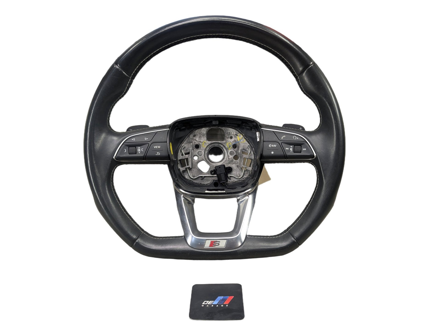18-20 OEM AUDI Q5 SQ5 SPORT Leather Steering Wheel w/ Switches & Shifters