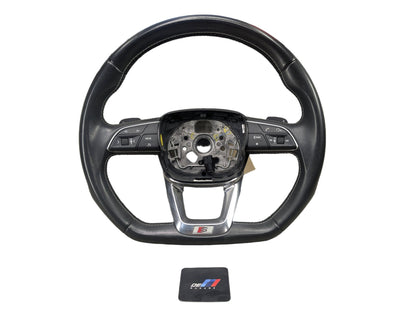18-20 OEM AUDI Q5 SQ5 SPORT Leather Steering Wheel w/ Switches & Shifters