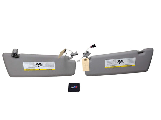 14-18 OEM BMW F15 F85 X5 Left Right Interior Sun Visor Leather Tan SET*