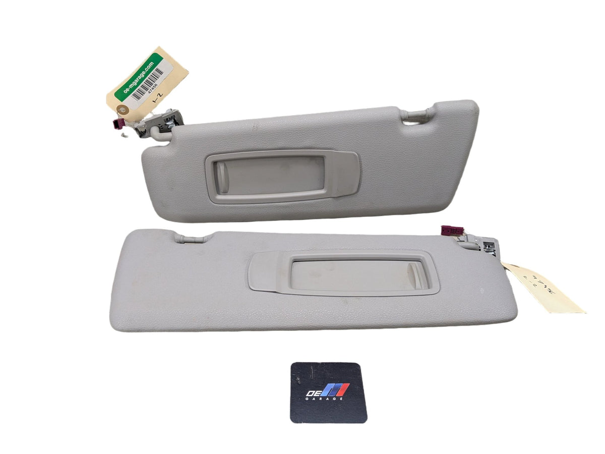 14-18 OEM BMW F15 F85 X5 X5M Left Right Interior Sun Visor Leather PAIR