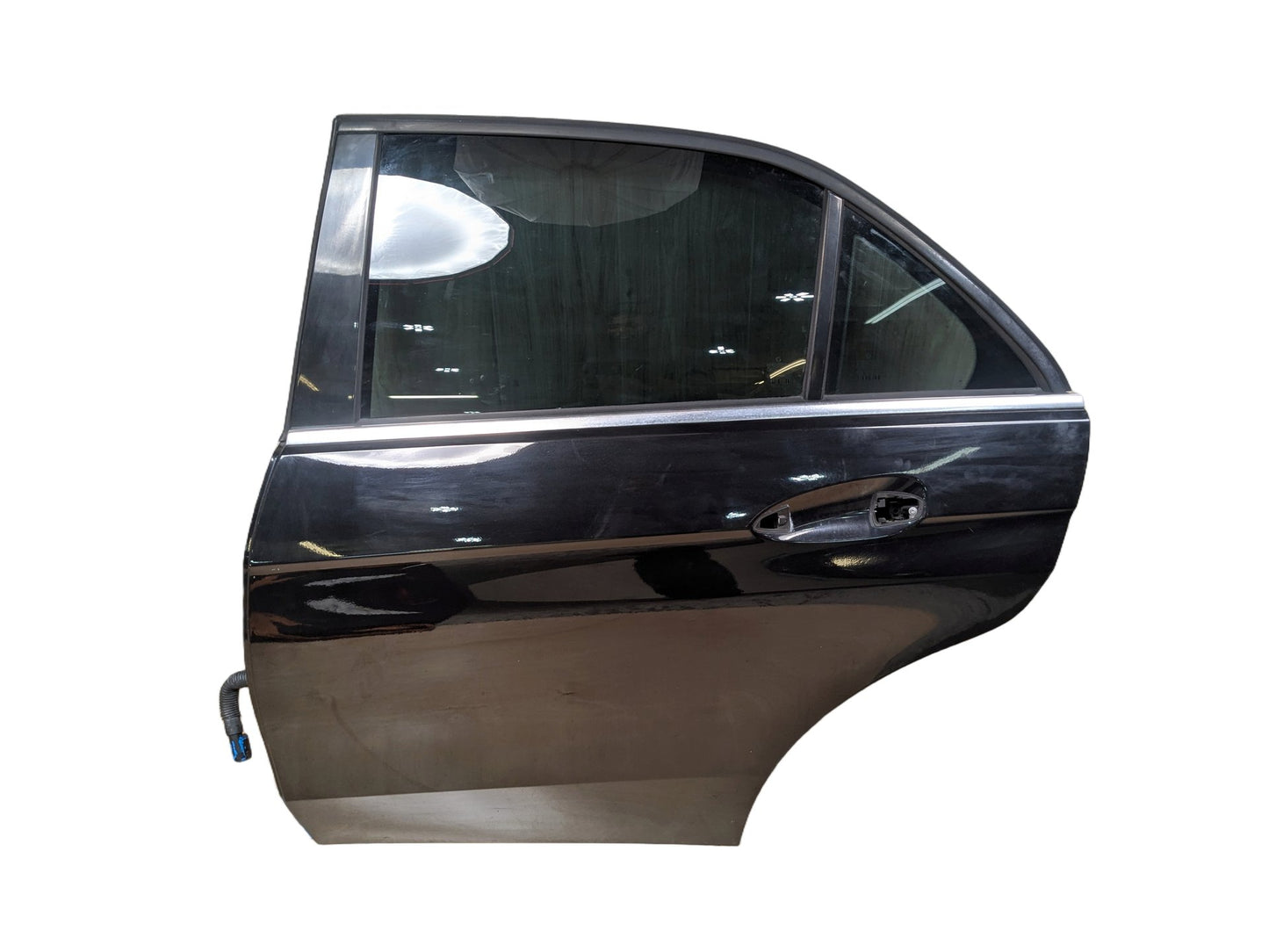 OEM Mercedes W212 E350 E400 E550 Rear Left Driver Door Shell Panel Black 197 (Obsidian black- Metallic finish)
