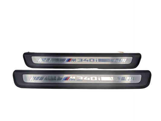 19-21 OEM BMW G20 G21 M340i Front Left Right Door Sill Plate Molding Trim PAIR
