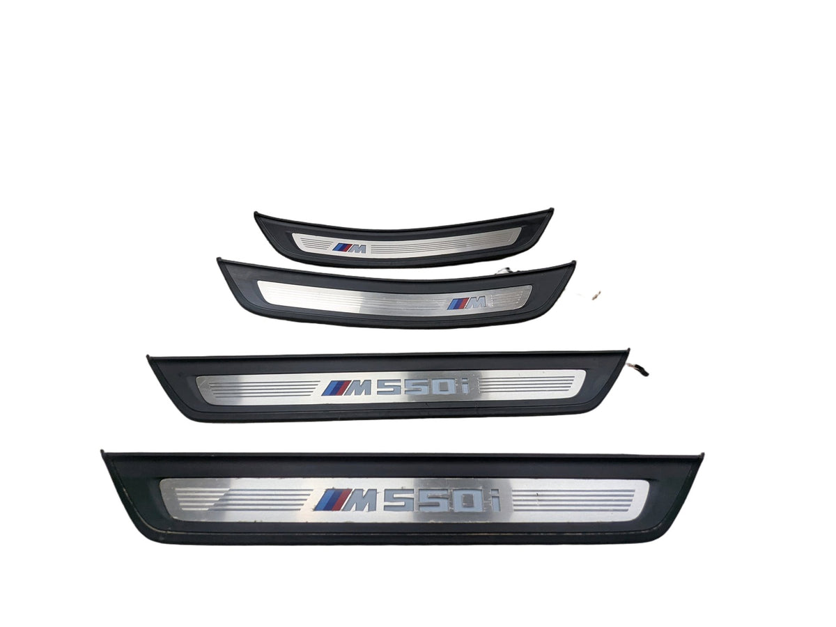OEM BMW G30 530 540 M550 Front Rear Left Right Illuminated Door Sill Trim SET