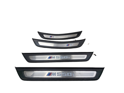 OEM BMW G30 530 540 M550 Front Rear Left Right Illuminated Door Sill Trim SET
