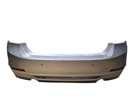 *12-15 OEM BMW F30 335 PRE-LCI Rear Bumper Cover LINES Trim Dual Exhaust Gray Silver GLACIERSILBER METALLIC (A83)