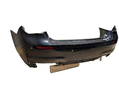 *13-15 OEM BMW F01 F02 740 750 M SPORT Rear Bumper Cover PDC Holes Black Black BLACK SAPPHIRE METALLIC (475)