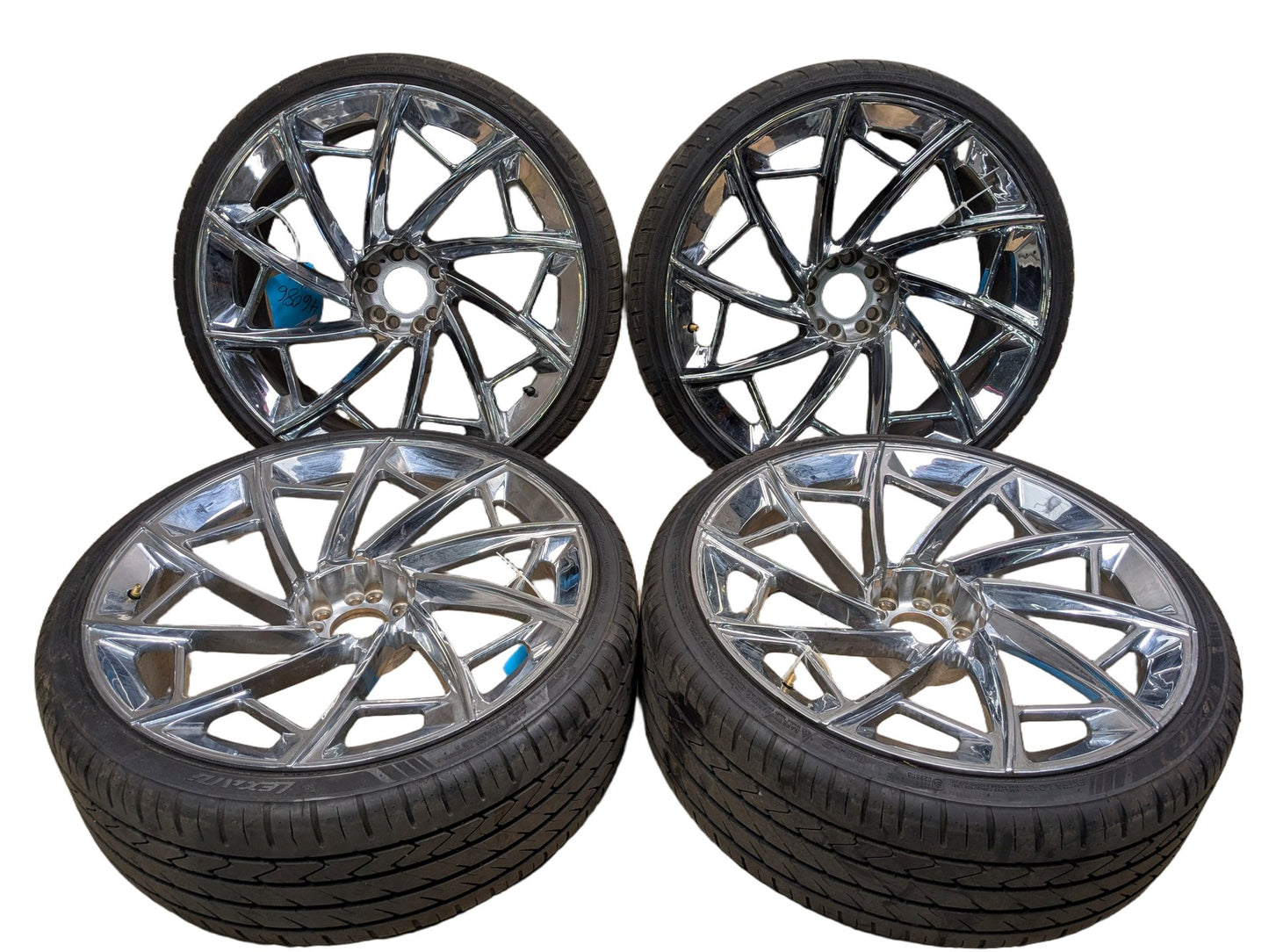 07-13 2CRAVE BMW E70 X5 Wheels Rims NO.36 22x9.0J ET:38 Chrome Finish SET