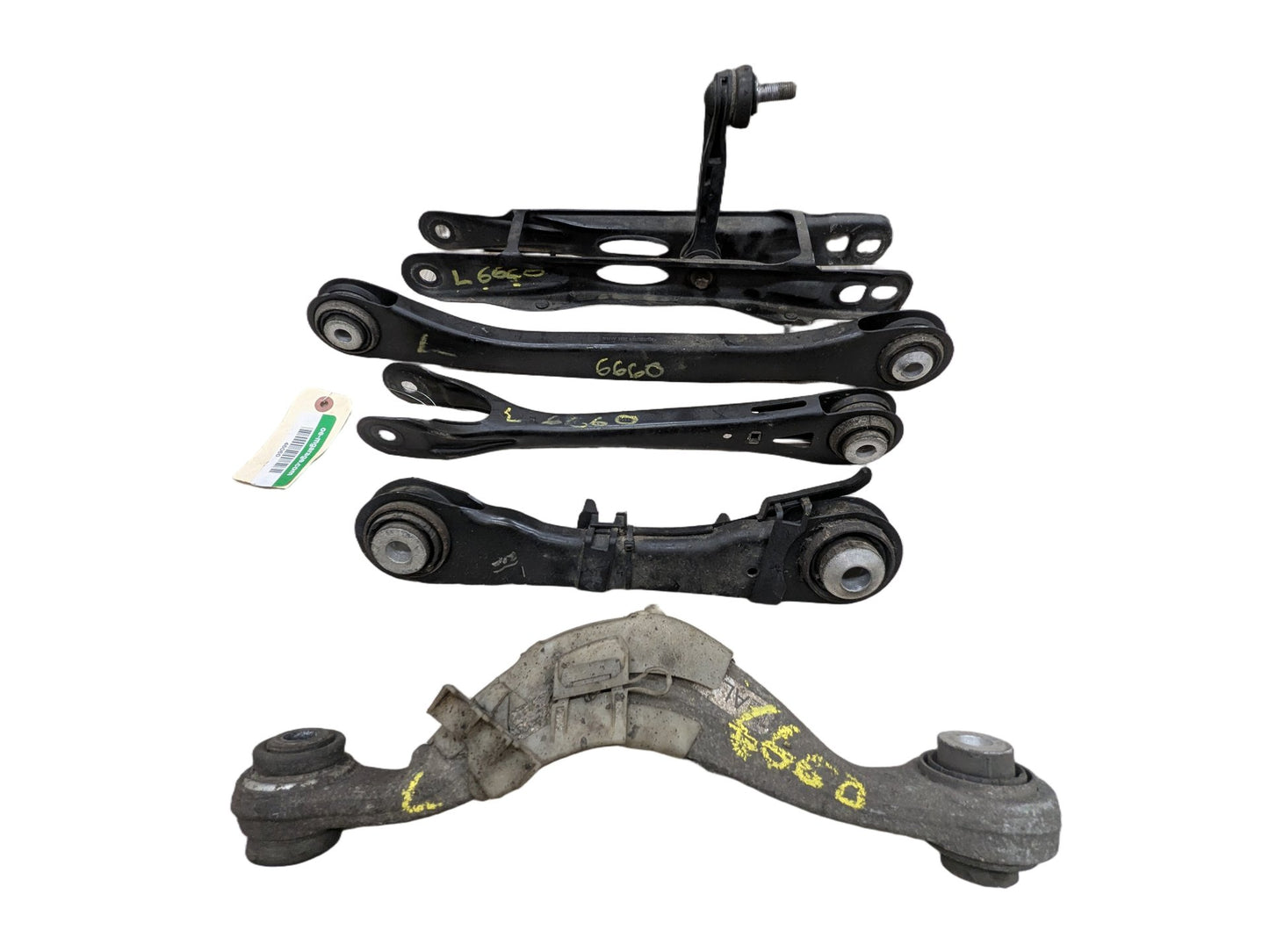 2018 BMW M550i G30 Rear Left Driver Control Arms SET 6861125 OEM BMW G11 G12 G14 G15 G16 G30 Rear Left Driver Upper Lower Control Arm SET