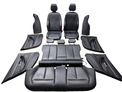 OEM BMW F30 Front Rear Interior SPORT Seats Door Panel SET Black Heated