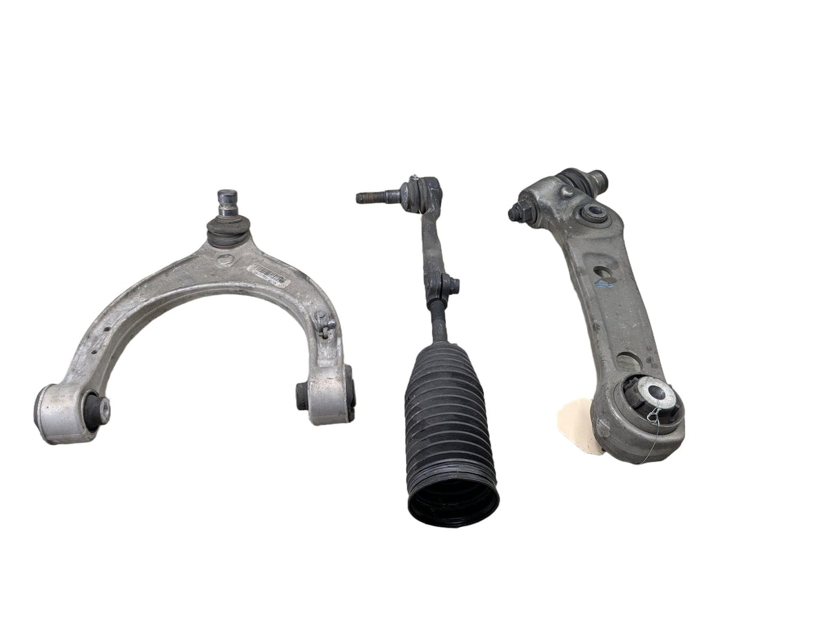 2017-2023 BMW M550i G30 Front Left Driver Control Arms SET 6861185 18-23 OEM BMW G30 M550 AWD Front Left Driver Upper Lower Control Arm SET