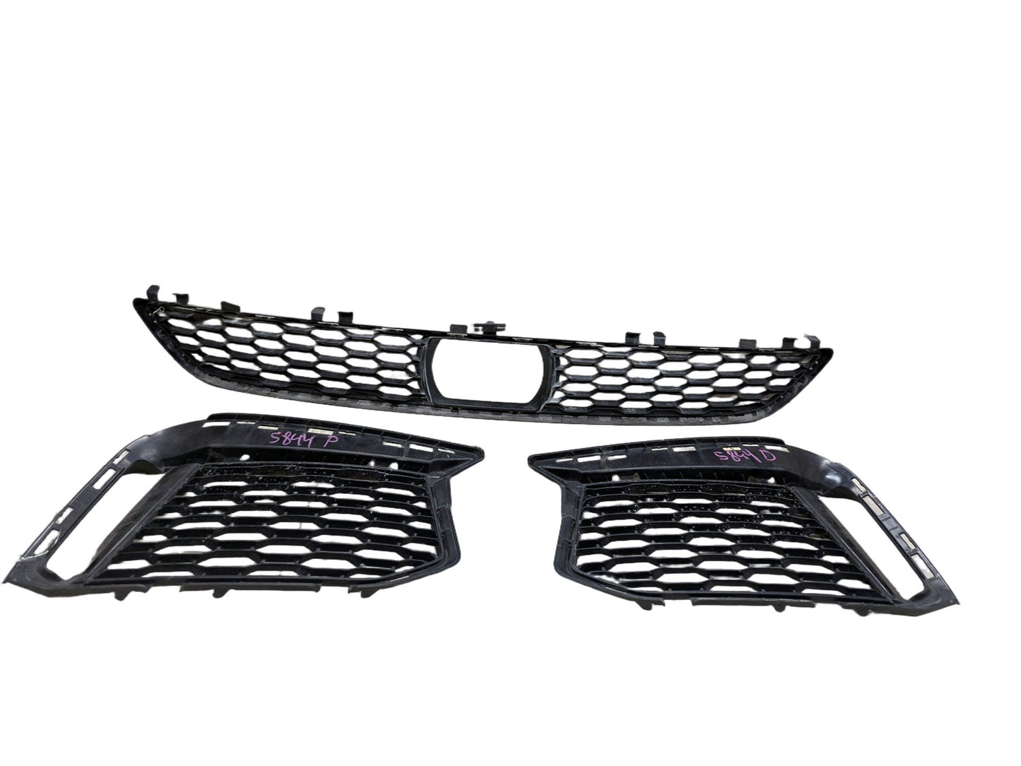 2017-2023 BMW M550i G30 Front Left Right Center Bumper Cover Grilles SET 8064931 17-20 OEM BMW G30 Front Bumper Lower Center Left Right Driver Passenger Grille Trim Black