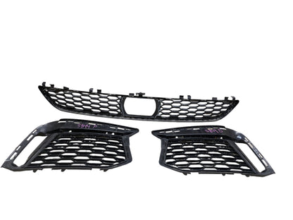 2017-2023 BMW M550i G30 Front Left Right Center Bumper Cover Grilles SET 8064931 17-20 OEM BMW G30 Front Bumper Lower Center Left Right Driver Passenger Grille Trim Black