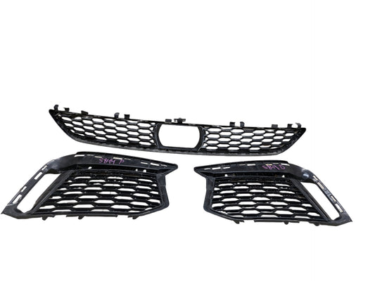 2017-2023 BMW M550i G30 Front Left Right Center Bumper Cover Grilles SET 8064931 17-20 OEM BMW G30 Front Bumper Lower Center Left Right Driver Passenger Grille Trim Black