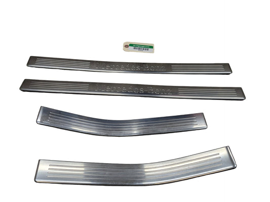 OEM Mercedes W212 E350 E550 Front Rear Left Right Door Sill Scuff Cover SET